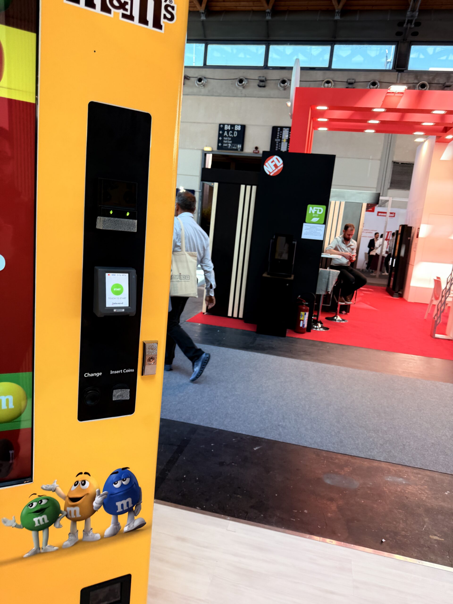 Custom branded vending machine with lighting and full surface graphics